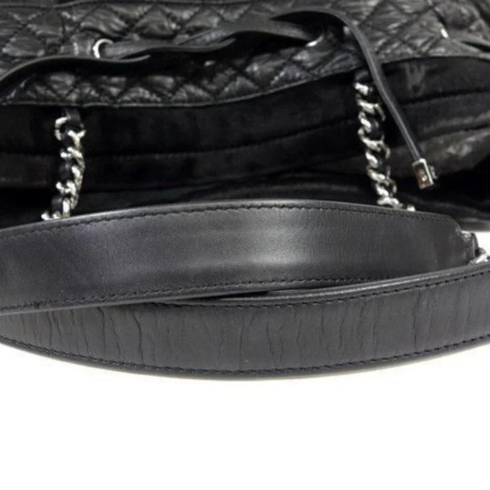 Chanel Quilted Lambskin Pony Hair Chain Tote